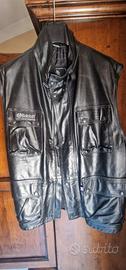 Gilet biker vera pelle vintage