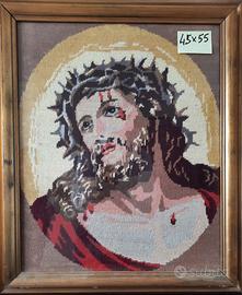 Quadro punto croce con cornice 45x55