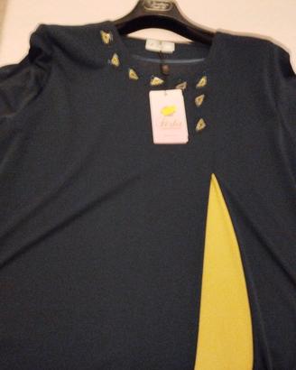 casacca blu e gialla