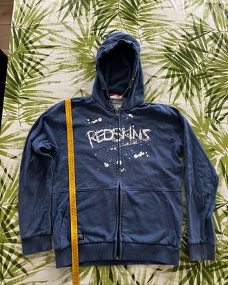 Felpa Redskins Junior blu con cappuccio 16A