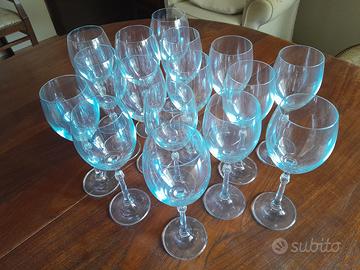 Set bicchieri cristallo Murano quattro serie