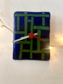 orologio da parete in vetro vintage funzionante