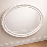 Biscottini specchio parete legno finitura bianca 