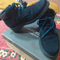 Polacchini Geox blu in pelle scamosciata da uomo