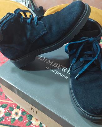 Polacchini Geox blu in pelle scamosciata da uomo