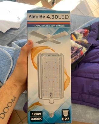 Agrolite 4.30 led 120w + presa con switch 330w