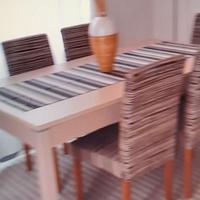 Tavolo allungabile in rovere sbiancato
