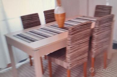 Tavolo allungabile in rovere sbiancato