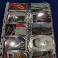 fogli trasparenti porta schede telefoniche 