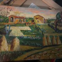 Quadri dipinti su olio tela