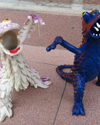 mostriciattoli di gomma vintage, 5 l'uno