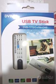 USB TV Stick Decoder DVBT2 per pc