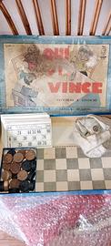 gioco vintage, dama, tombola e tavola mulino