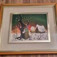 quadro naif karisky dipinto olio su tela 1979 ex j