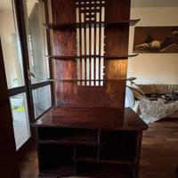 Credenza/Libreria in legno massello stile etnico