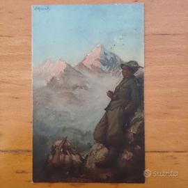 Cartolina Militare 1941 - Alpino in montagna