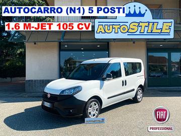 Fiat Doblo 1.6 M-Jet 105cv AUTOCARRO N1 5 POSTI - 