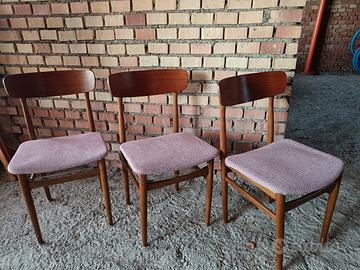Set 6 sedie Mid-Century anni 60 - stile Scandinavo