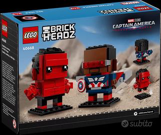 Set Lego 40668 Brickheadz Capitan America e Hulk