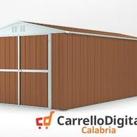 Box garage auto in Acciaio 327x611 19mq fin legno