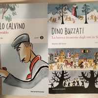Libri di Italo Calvino e Dino Buzzati