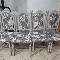 Sedie shabby tortora
