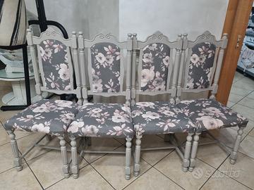 Sedie shabby tortora