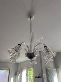 Lampadario vetro murano anni 40