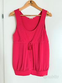 Top intimissimi in chiffon e cotone rosa L