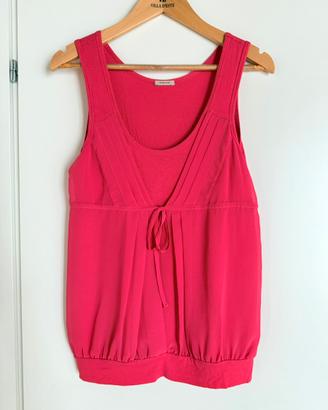 Top intimissimi in chiffon e cotone rosa L