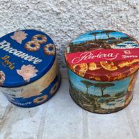 Scatola biscotti in latta vintage Bucaneve Doria