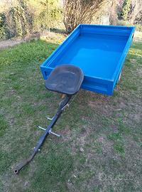 Rimorchio per Motocoltivatore Ribaltabile