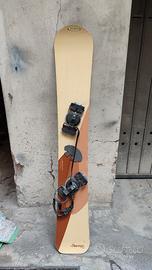 Tavola Snowboard Wild Duck con attacchi 161