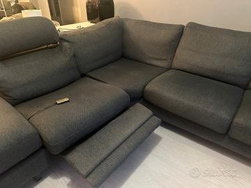 divano letto con poltrona relax elettrica 