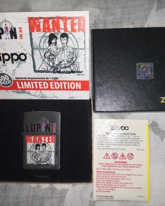 Zippo lupin 3 tiratura a soli 500 pezzi al mondo