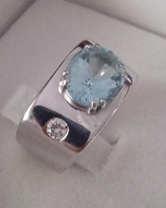 Anello fascione oro bianco 18k 