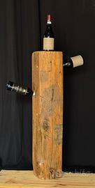 Porta bottiglie di vino travi invecchiate