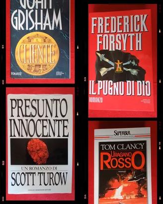 Lotto di 4 libri Clancy Forsyth Grisham Turow