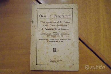 Opuscolo scolastico 1930