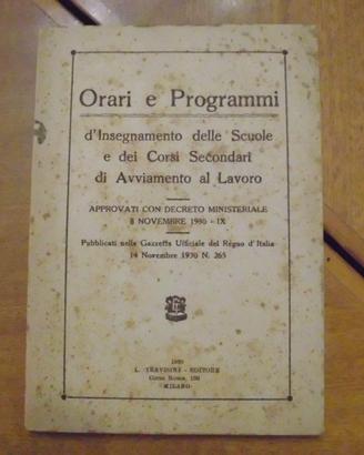 Opuscolo scolastico 1930