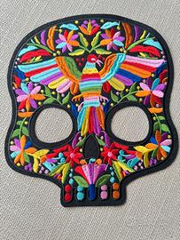 Teschio messicano ricamato applicazione