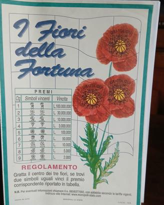 5 locandine lotteria anni 80/90