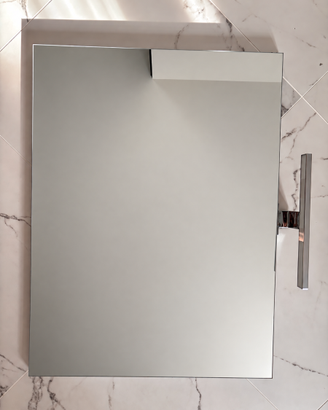 Specchio da bagno 80x60 cm con lampada LED