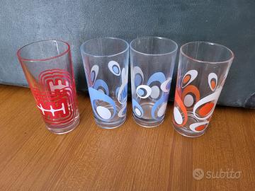 4 quattro Bicchieri Nutella Vintage modernariato P