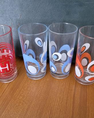 4 quattro Bicchieri Nutella Vintage modernariato P