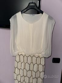 Vestito panna con paillettes