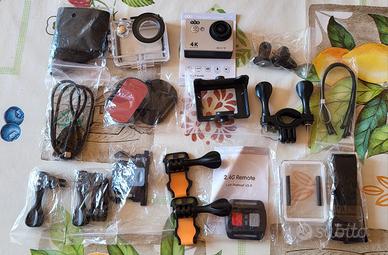 TTS Sports Camera 4K Wi-Fi completa di accessori