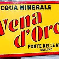 INSEGNA TABELLA TARGA ACQUA MINERALE ORIGINALE '50