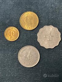 Hong Kong lotto 4 monete regina elisabetta