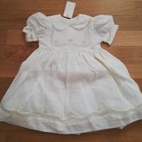 Vestito mezza manica neonata in lino Brand Luana M